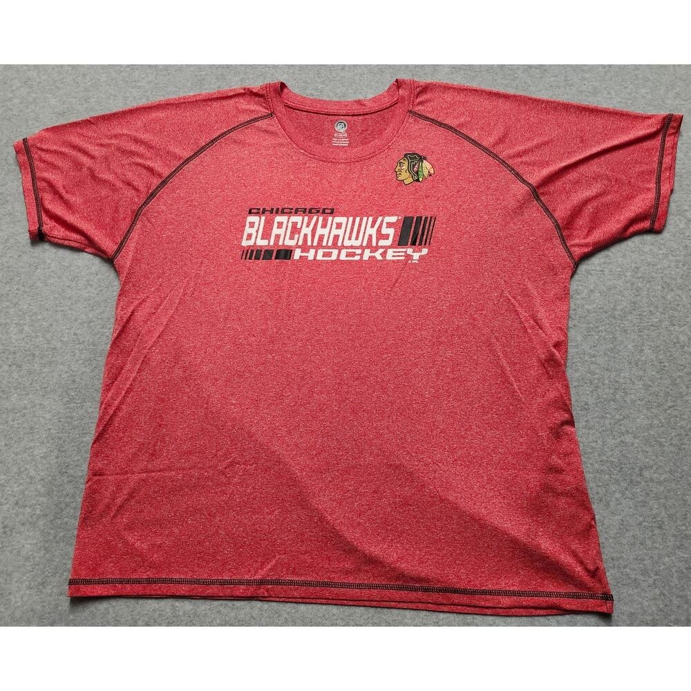 NHL Licensed Men’s 2XL Red Athletic Performance T-Shirt Hockey Training Tee